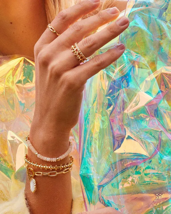 Deliah Gold Delicate Chain Bracelet In Rose Quartz^Kendra Scott Online