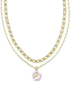 Deliah Gold Multi Strand Necklace In Pastel Mix^Kendra Scott Store