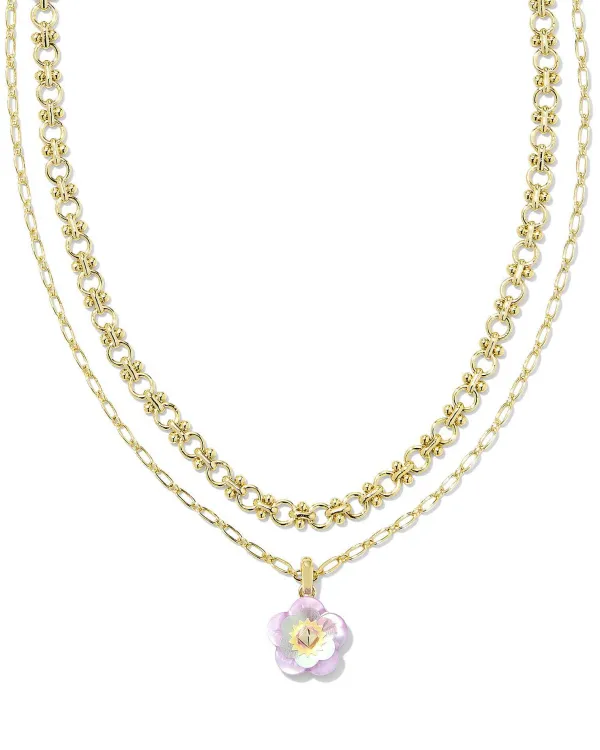 Deliah Gold Multi Strand Necklace In Pastel Mix^Kendra Scott Store