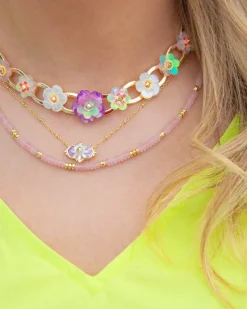 Deliah Gold Strand Necklace In Rose Quartz^Kendra Scott Fashion