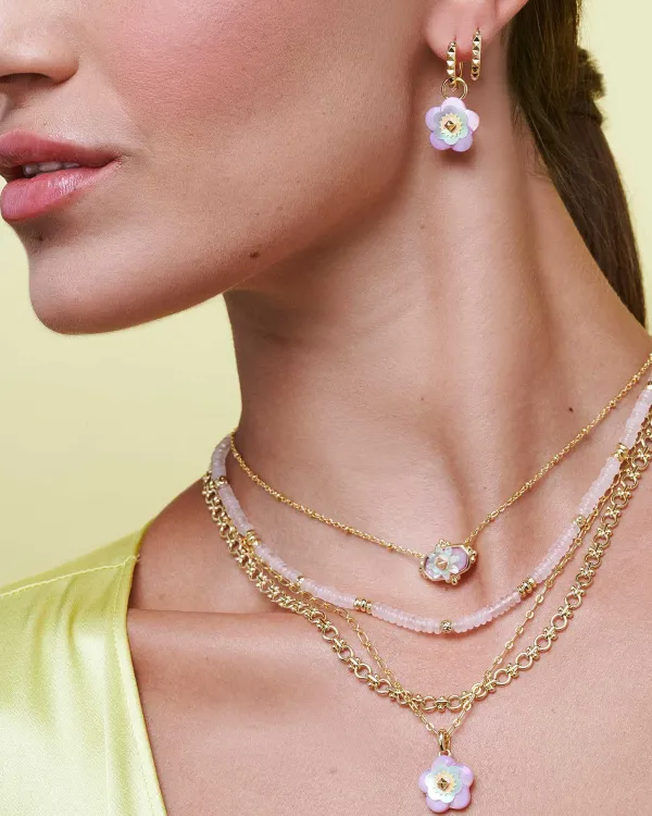 Deliah Gold Strand Necklace In Rose Quartz^Kendra Scott Fashion