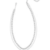 Deliah Silver Multi Strand Necklace In Iridescent Pink White Mix^Kendra Scott New