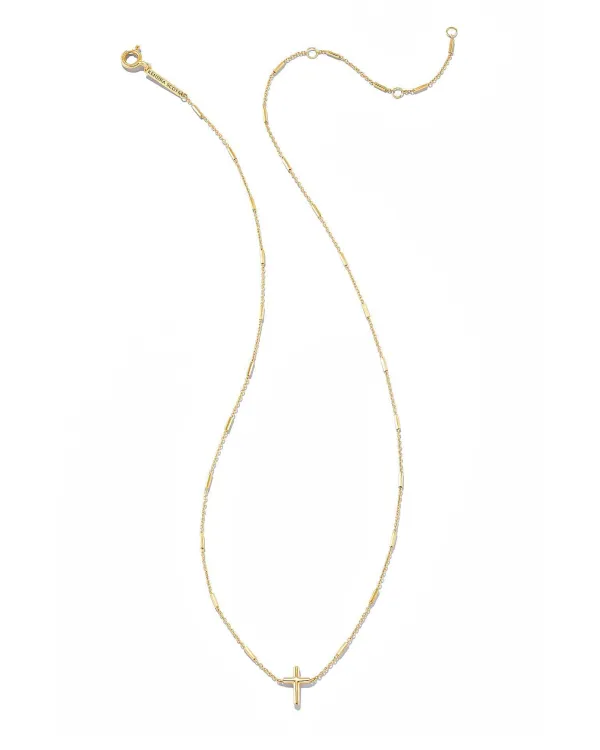 Delicate Cross Pendant Necklace In 14K Yellow Gold^Kendra Scott Shop