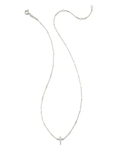 Delicate Cross Pendant Necklace In 14K White Gold^Kendra Scott Outlet