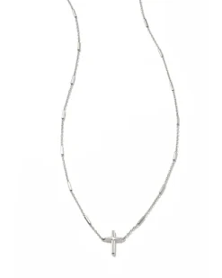 Delicate Cross Pendant Necklace In 14K White Gold^Kendra Scott Outlet