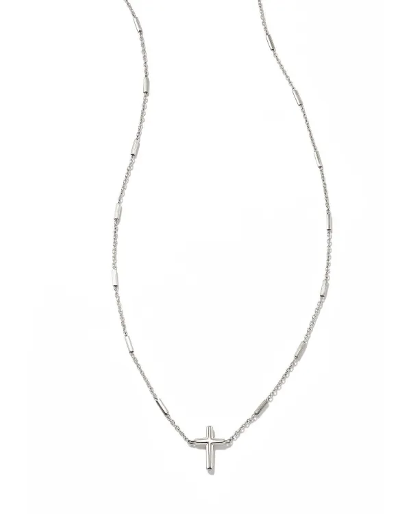 Delicate Cross Pendant Necklace In 14K White Gold^Kendra Scott Outlet