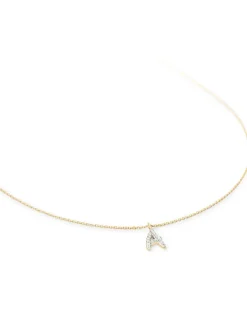Diamond Letter A Pendant Necklace In 14K Yellow Gold^Kendra Scott Discount