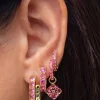 Dira Convertible Gold Crystal Huggie Earrings In Pink Mix^Kendra Scott Clearance