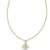 Dira Gold Crystal Short Pendant Necklace In White Crystal^Kendra Scott Clearance