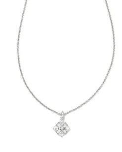 Dira Silver Crystal Short Pendant Necklace In White Crystal^Kendra Scott Best