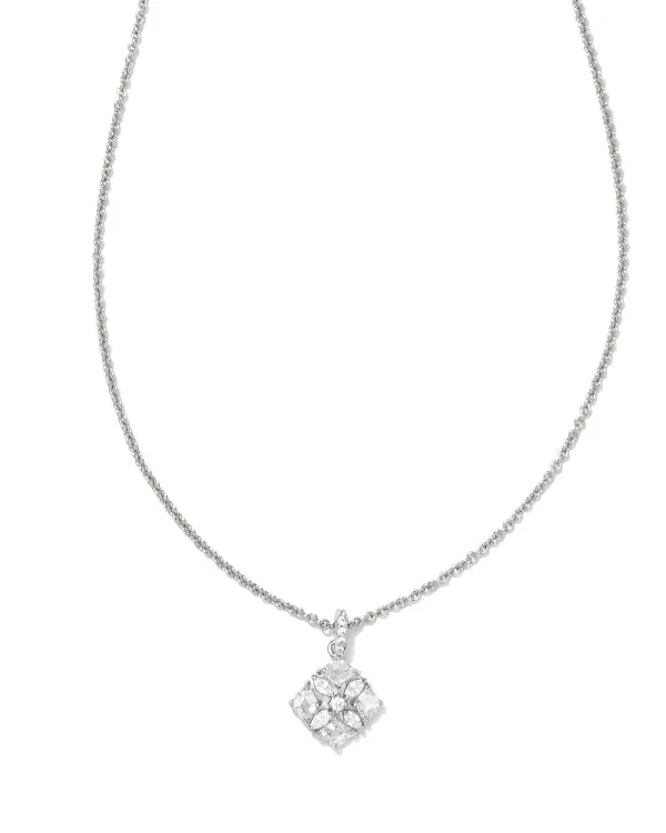 Dira Silver Crystal Short Pendant Necklace In White Crystal^Kendra Scott Best
