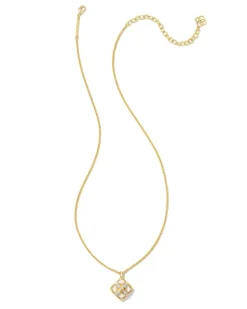 Dira Stone Gold Short Pendant Necklace In Ivory Mix^Kendra Scott Outlet