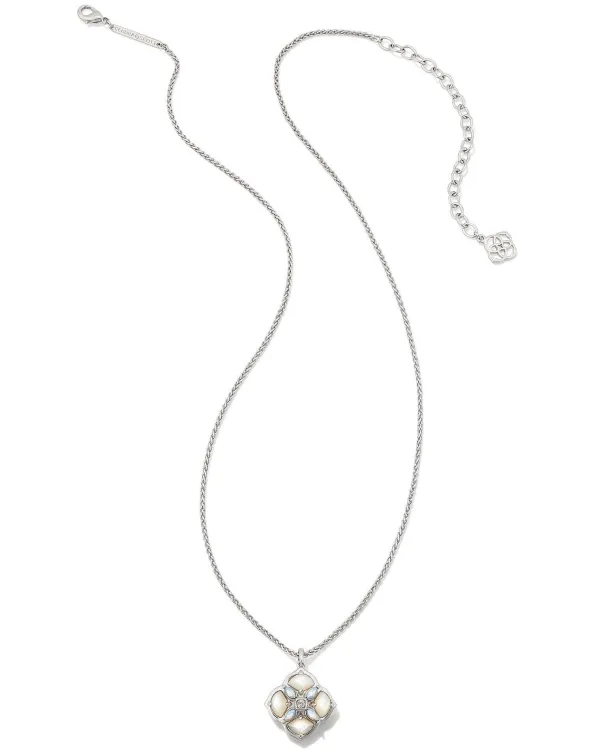 Dira Stone Silver Short Pendant Necklace In Ivory Mix^Kendra Scott Fashion