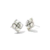 Dira Stone Silver Stud Earrings In Ivory Mix^Kendra Scott Best