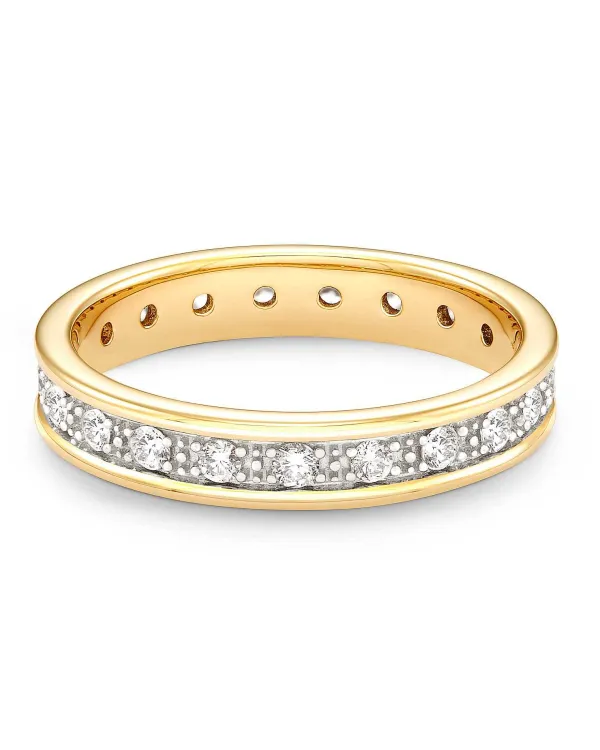Drew 14K Yellow Gold Band Ring In White Diamond^Kendra Scott Fashion