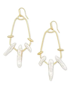 Eileen Gold Statement Earrings In White Pearl^Kendra Scott Cheap