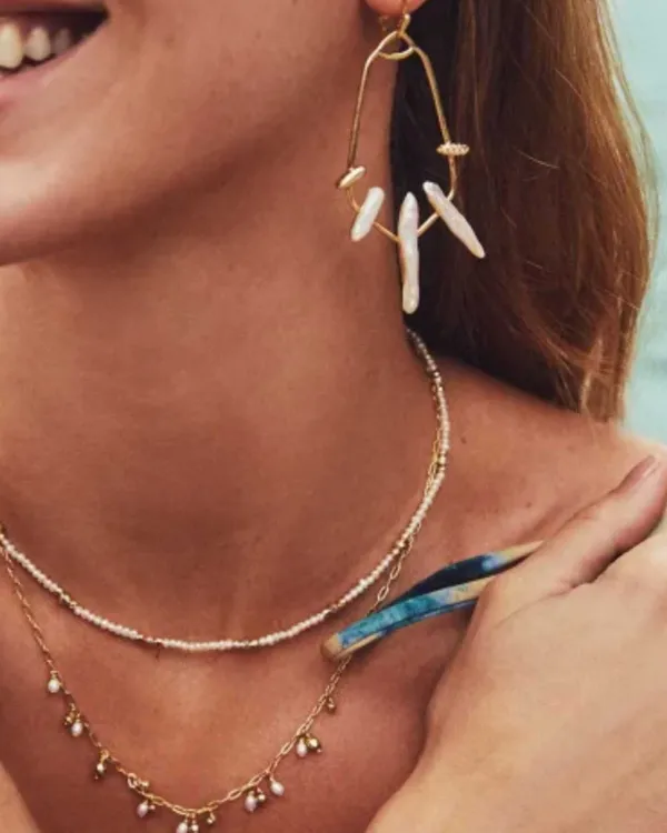 Eileen Gold Statement Earrings In White Pearl^Kendra Scott Cheap