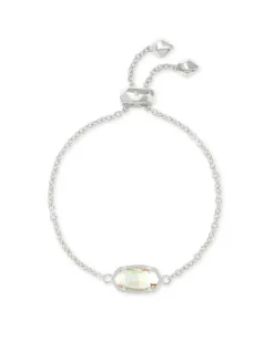 Elaina Silver Adjustable Chain Bracelet In Dichroic Glass^Kendra Scott Store