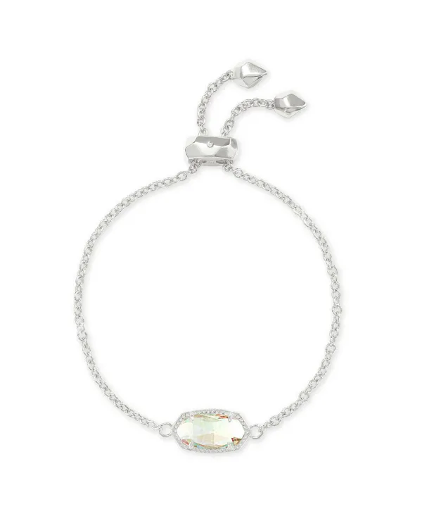 Elaina Silver Adjustable Chain Bracelet In Dichroic Glass^Kendra Scott Store
