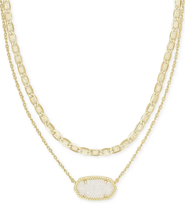 Elisa Gold Multi Strand Necklace In Iridescent Drusy^Kendra Scott Cheap