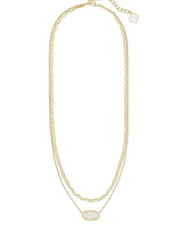 Elisa Gold Multi Strand Necklace In Iridescent Drusy^Kendra Scott Cheap