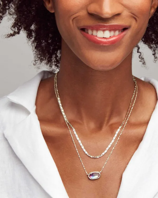 Elisa Gold Multi Strand Necklace In Iridescent Drusy^Kendra Scott Cheap