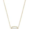 Elisa Gold Pendant Necklace In White Kyocera Opal^Kendra Scott Fashion