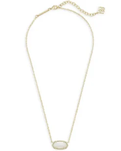 Elisa Gold Pendant Necklace In White Kyocera Opal^Kendra Scott Fashion