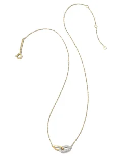 Elisa 14K Yellow Gold Interlocking Pendant Necklace In White Diamond^Kendra Scott Hot