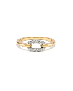 Elisa 14K Yellow Gold Interlocking Band Ring In White Diamond^Kendra Scott Discount