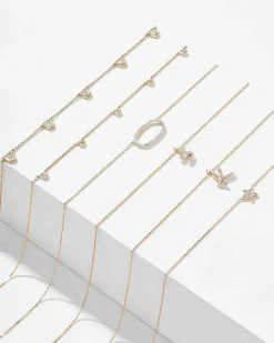 Elisa 14K Yellow Gold Open Frame Pendant Necklace In White Diamond^Kendra Scott Hot