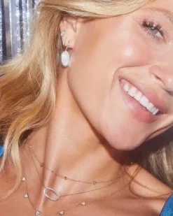 Elisa 14K Yellow Gold Open Frame Pendant Necklace In White Diamond^Kendra Scott Hot