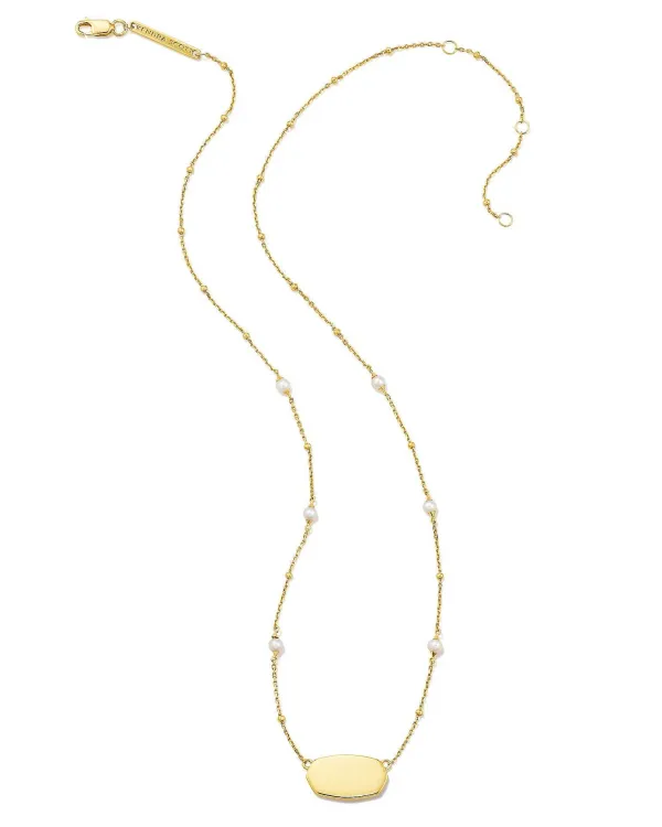 Elisa Pearl 18K Gold Vermeil Pendant Necklace In White Pearl^Kendra Scott Hot