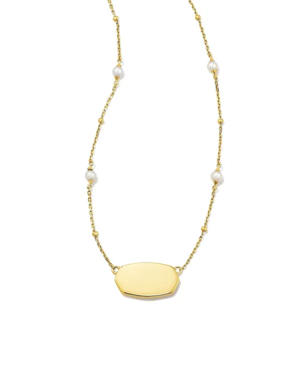 Elisa Pearl 18K Gold Vermeil Pendant Necklace In White Pearl^Kendra Scott Hot