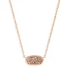 Elisa Rose Gold Pendant Necklace In Rose Gold Drusy^Kendra Scott Cheap
