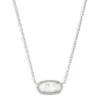 Elisa Silver Pendant Necklace In Ivory Mother-Of-Pearl^Kendra Scott Clearance