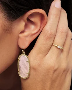 Elle Gold Drop Earrings In Rose Quartz^Kendra Scott Fashion