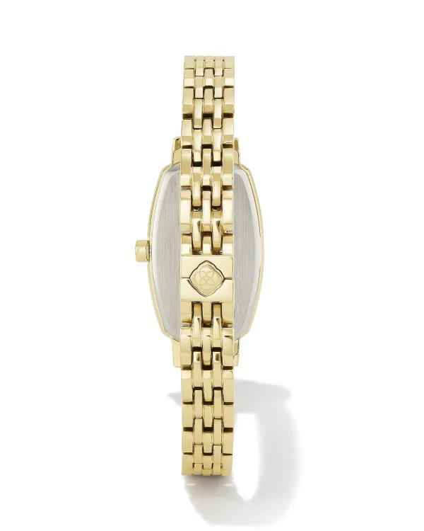 Elle Gold Tone Stainless Steel Watch In Black Mother-Of-Pearl^Kendra Scott Shop