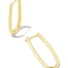 Ellen Elongated Hoop Earrings In 18K Gold Vermeil^Kendra Scott Best
