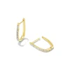 Ellen Luxe 18K Gold Vermeil Huggie Earrings In White Sapphire^Kendra Scott Best