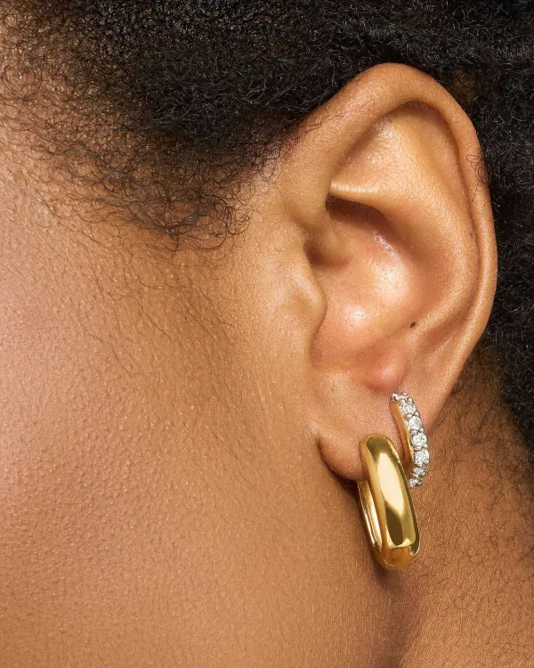 Ellen Wide Huggie Earrings In 18K Gold Vermeil^Kendra Scott Best