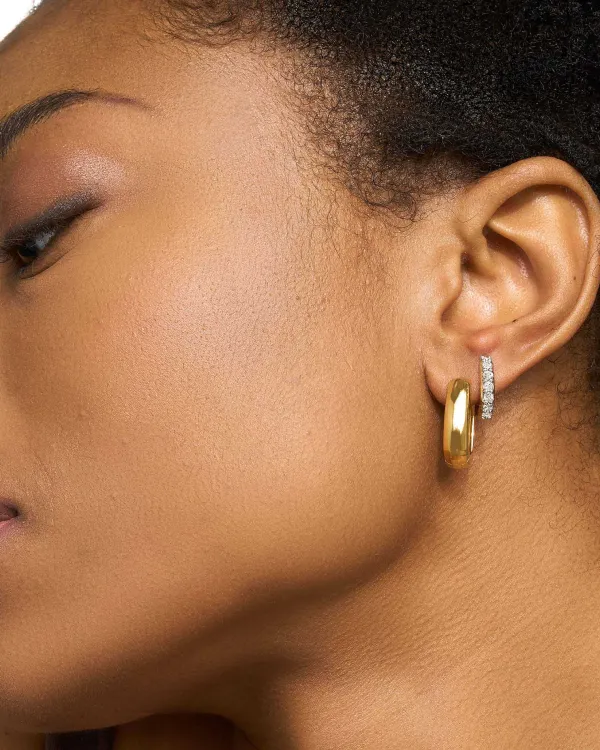 Ellen Wide Huggie Earrings In 18K Gold Vermeil^Kendra Scott Best
