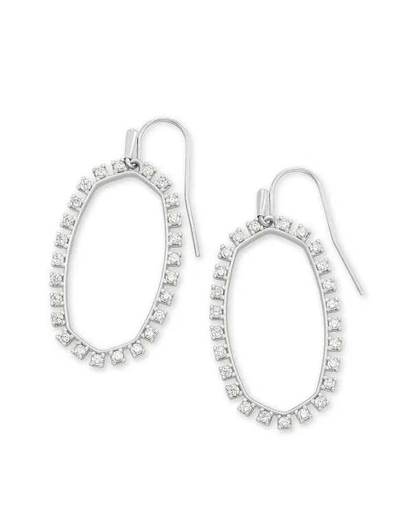 Elle Open Frame Crystal Drop Earrings In Rose Gold^Kendra Scott Clearance