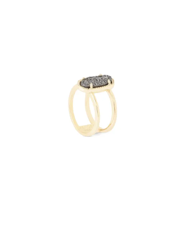 Elyse Gold Ring In Iridescent Drusy^Kendra Scott Hot