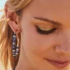 Ember Gold Hoop Earrings In Blue Lapis^Kendra Scott New