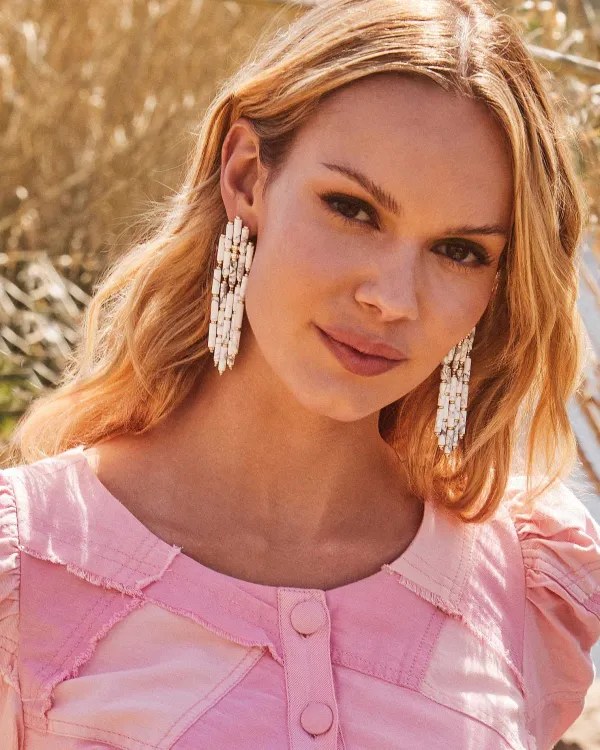 Ember Gold Statement Earrings In White Howlite^Kendra Scott Discount