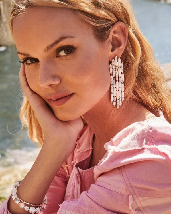 Ember Gold Statement Earrings In White Howlite^Kendra Scott Discount