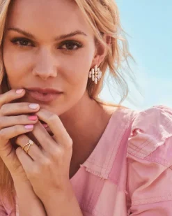 Ember Gold Statement Stud Earrings In White Howlite^Kendra Scott Cheap