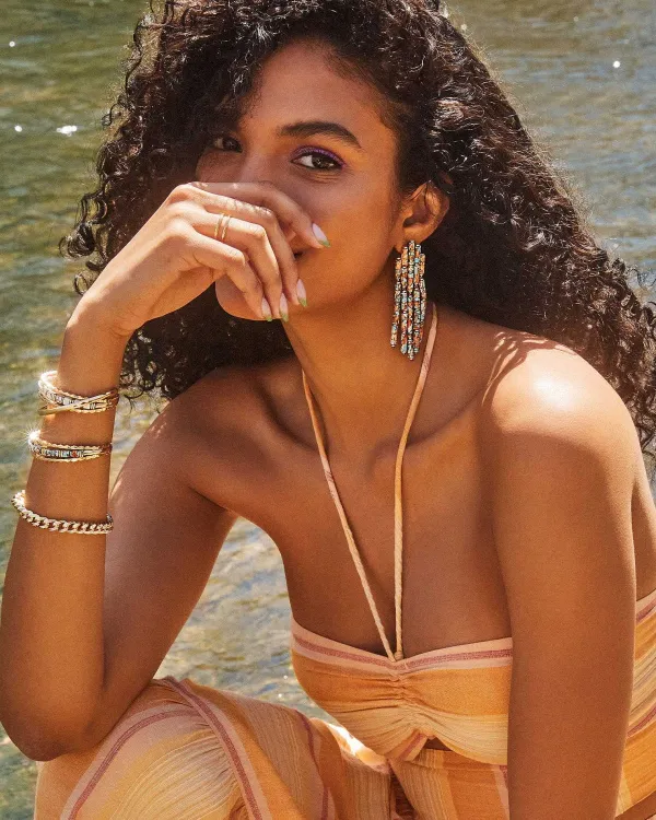 Ember Gold Triple Cuff Bracelet In White Howlite^Kendra Scott Cheap