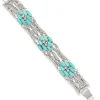 Ember Silver Statement Cuff Bracelet In Variegated Turquoise Magnesite^Kendra Scott Online